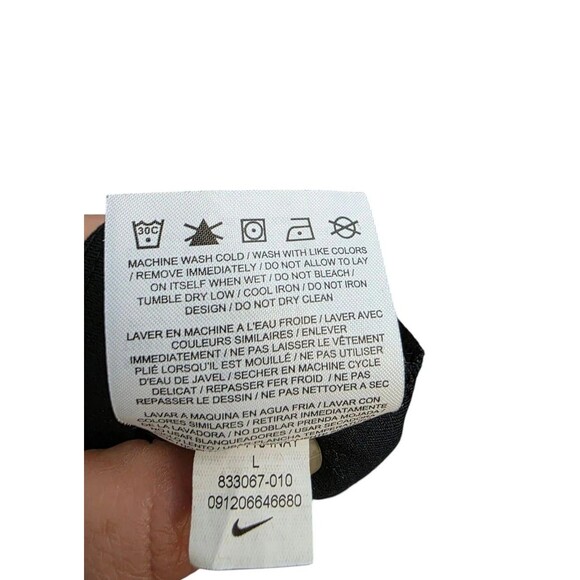 Nike Shirt Mens Large Black Striped Polo Dri Fit Performance Golf Logo Read - Picture 8 of 8